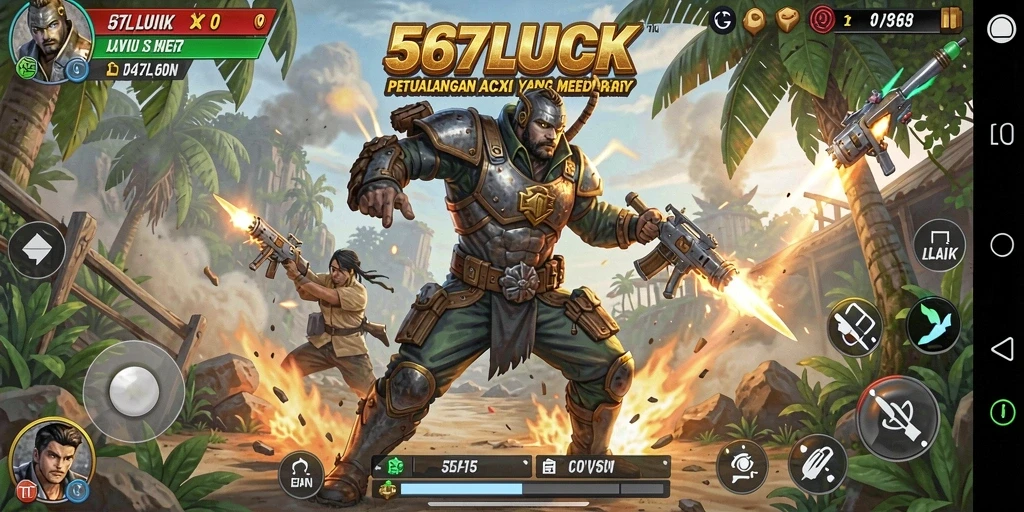 Tampilan gameplay mendebarkan 567LUCK dengan aksi yang intens.