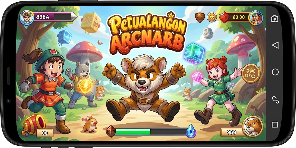 Tangkapan layar gameplay 898A yang penuh aksi dan warna.