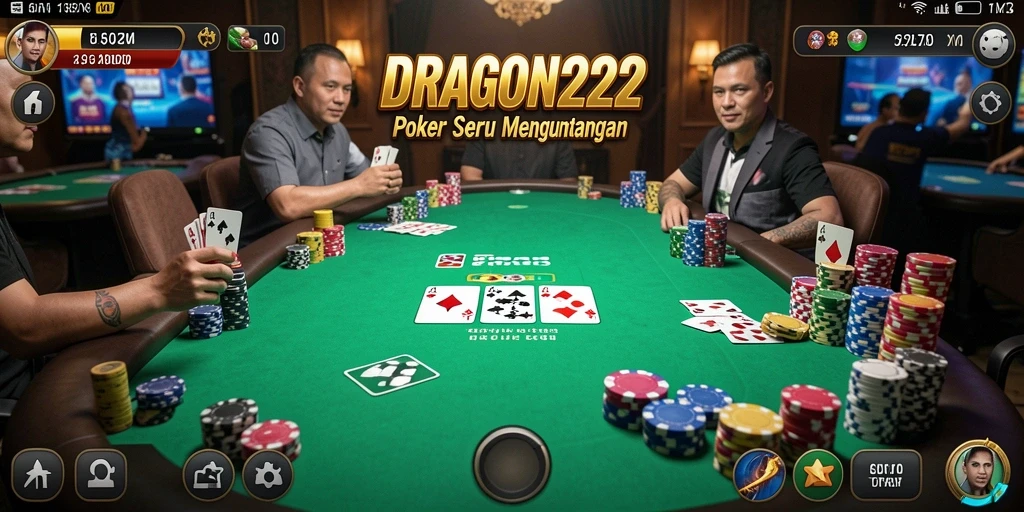 Screenshot DRAGON222 menampilkan aksi permainan poker yang mendebarkan dan grafis yang menarik.