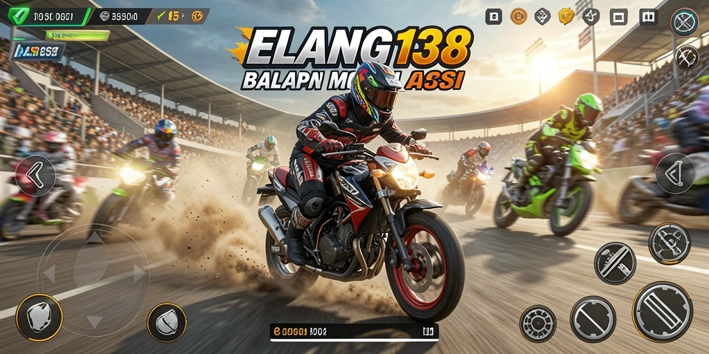 Gameplay seru dalam balapan motor yang cepat dan menegangkan.