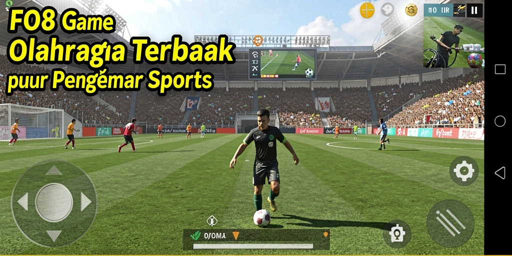 Tampilan screenshot permainan <strong>FO8</strong> saat bermain olahraga secara kompetitif.