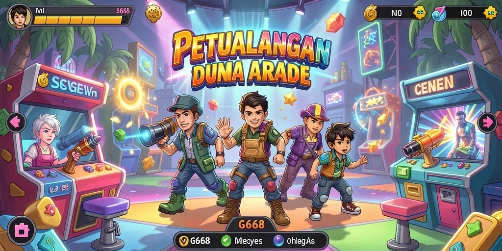 Tampilan gameplay G668 yang penuh warna dan menantang di setiap level.