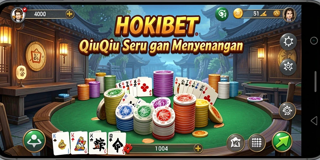 Tampilan gameplay seru HOKIBET saat bermain QiuQiu.