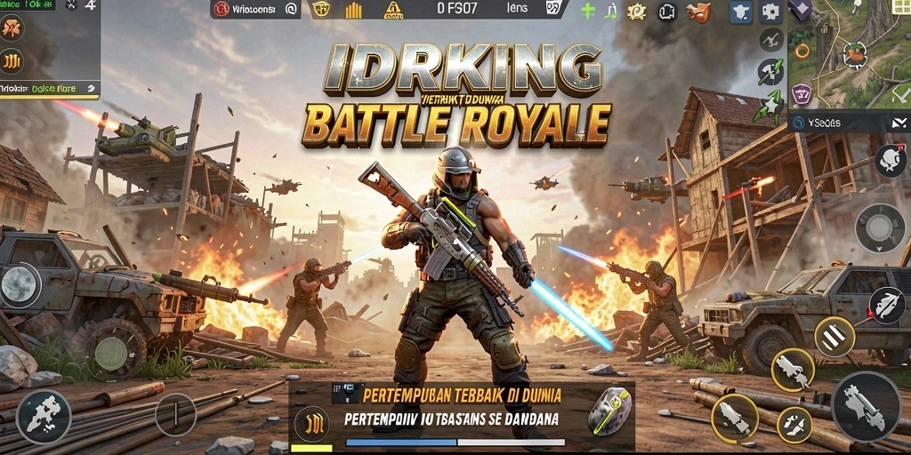 Tangkapan layar dari gameplay seru IDRKING dalam mode Battle Royale.