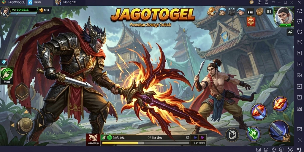 Tangkapan layar gameplay JAGOTOGEL menampilkan pertarungan strategi yang menegangkan.