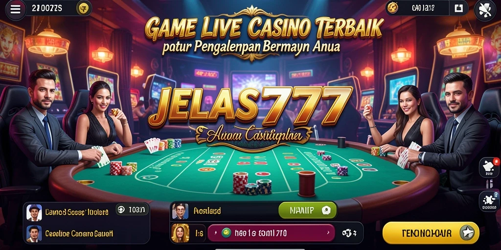 Tangkapan layar gameplay Live Casino JELAS777 yang mendebarkan.