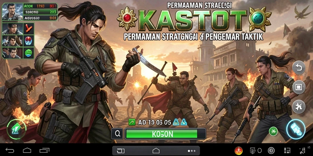Screenshot gameplay KASTOTO dengan adegan strategi mendebarkan.