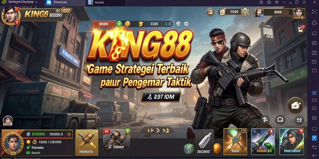 Tampilan gameplay KING88 yang menegangkan dan strategis.
