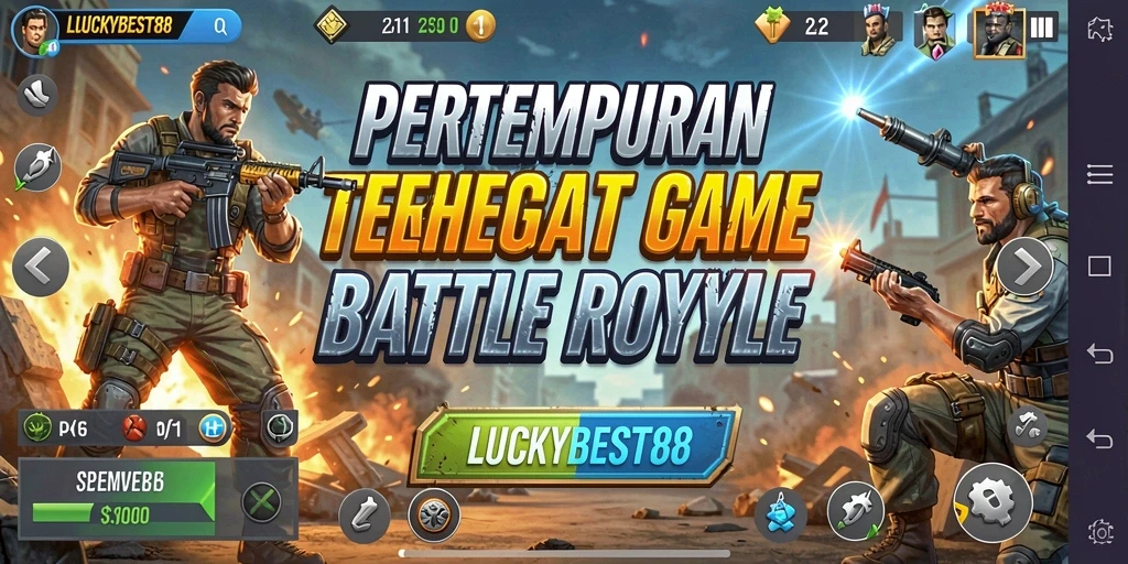 Gameplay penuh aksi di medan perang Battle Royale LUCKYBEST88.
