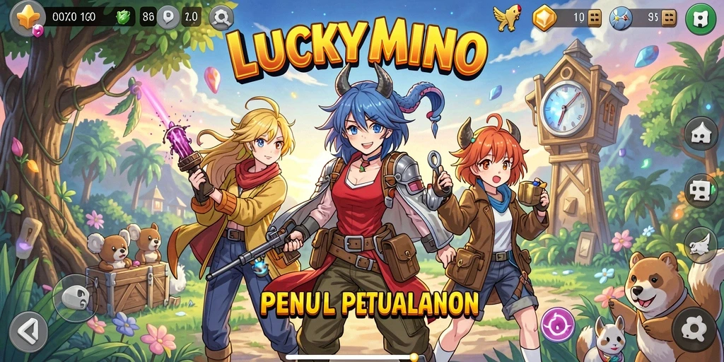Tampilan gameplay Anime yang menarik di LUCKYMINO.
