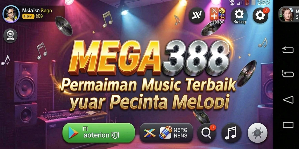 Tampilan gameplay MEGA388 dengan berbagai pilihan lagu menarik.