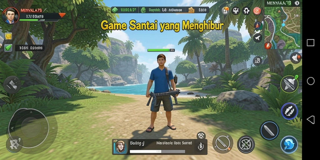 Tampilan gameplay <strong>MENYALA78</strong> yang cerah dan menarik.