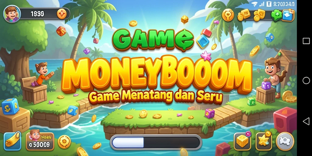 Tampilan menakjubkan dari gameplay Puzzle MONEYBOOM.