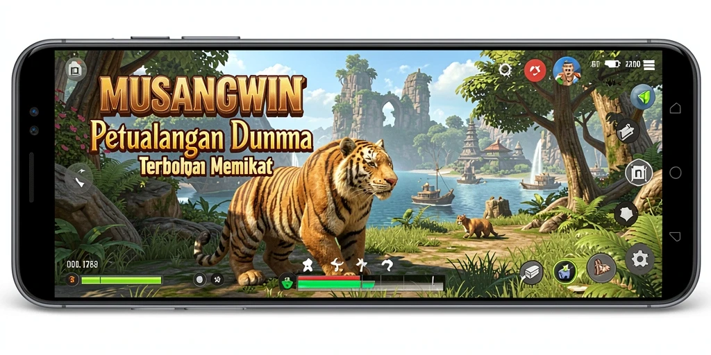 Tampilan gameplay yang memukau di dunia terbuka MUSANGWIN.