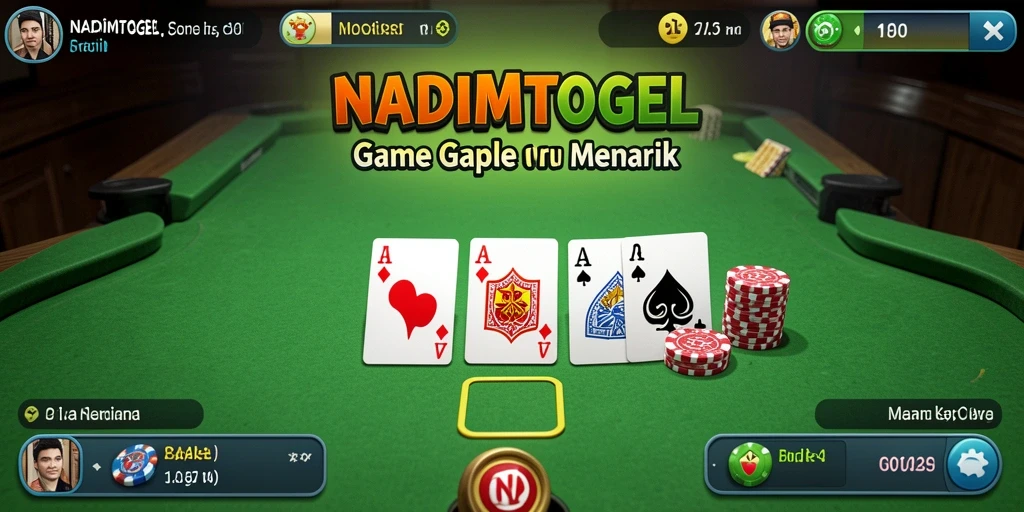Tampilan menarik dari gameplay Gaple di NADIMTOGEL.