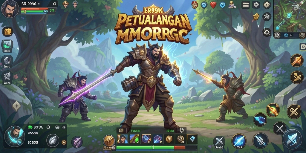 Screenshot gameplay SR996 menampilkan aksi seru dalam dunia MMORPG yang luas.
