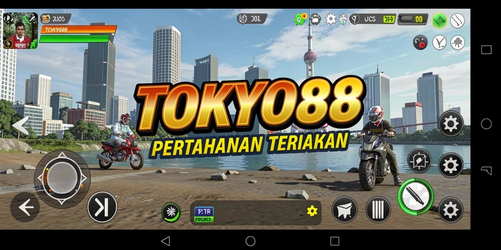 Screenshot utama TOKYO88 menampilkan aksi intens Tower Defense.
