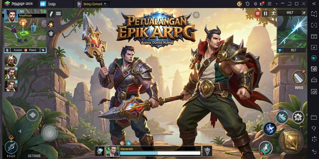 Tampilan menarik dari gameplay W67 yang mendebarkan di dunia ARPG.