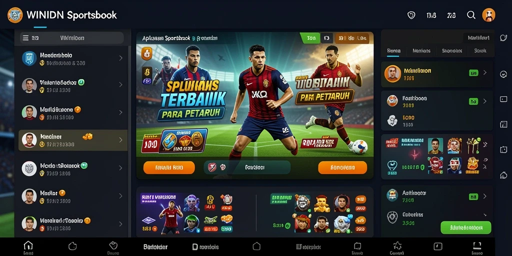 Tampilan permainan sportsbook di aplikasi WINIDN.